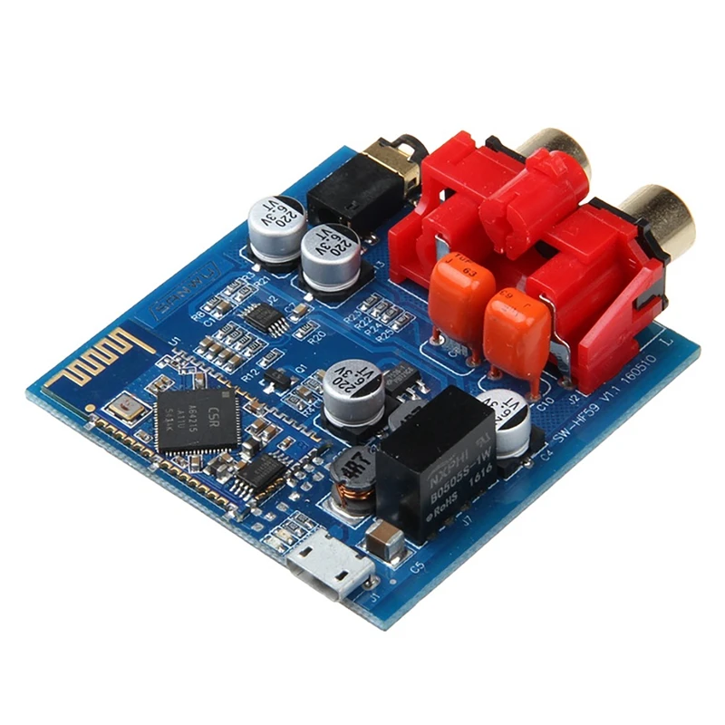 하이파이 블루투스 APTX 무선 오디오 리시버 스테레오, RCA 3.5mm 어댑터, 헤드셋 자동차 앰프 보드용, DC5V