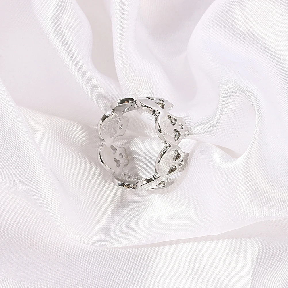 

Metal Skull Ring Miss Halloween Costumes Rings for Women Zinc Alloy Mens Finger