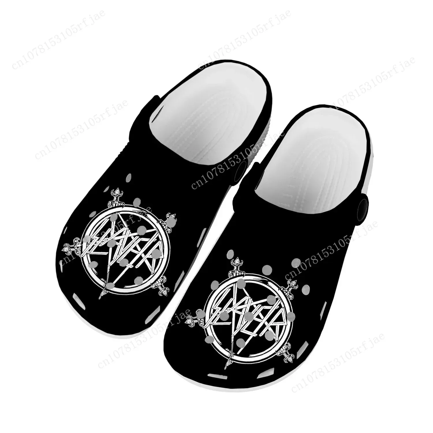 

Slayer Heavy Metal Rock Band Home Clogs Custom Water Shoes Mens Womens Teenager Shoe Garden Clog Breathable Beach Hole Slippers