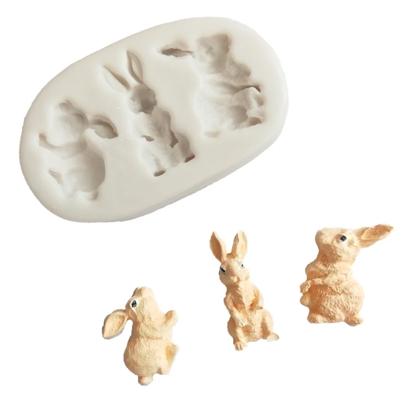 Sugarcraft Rabbit silicone mold fondant mold cake decorating tools chocolate gumpaste mold