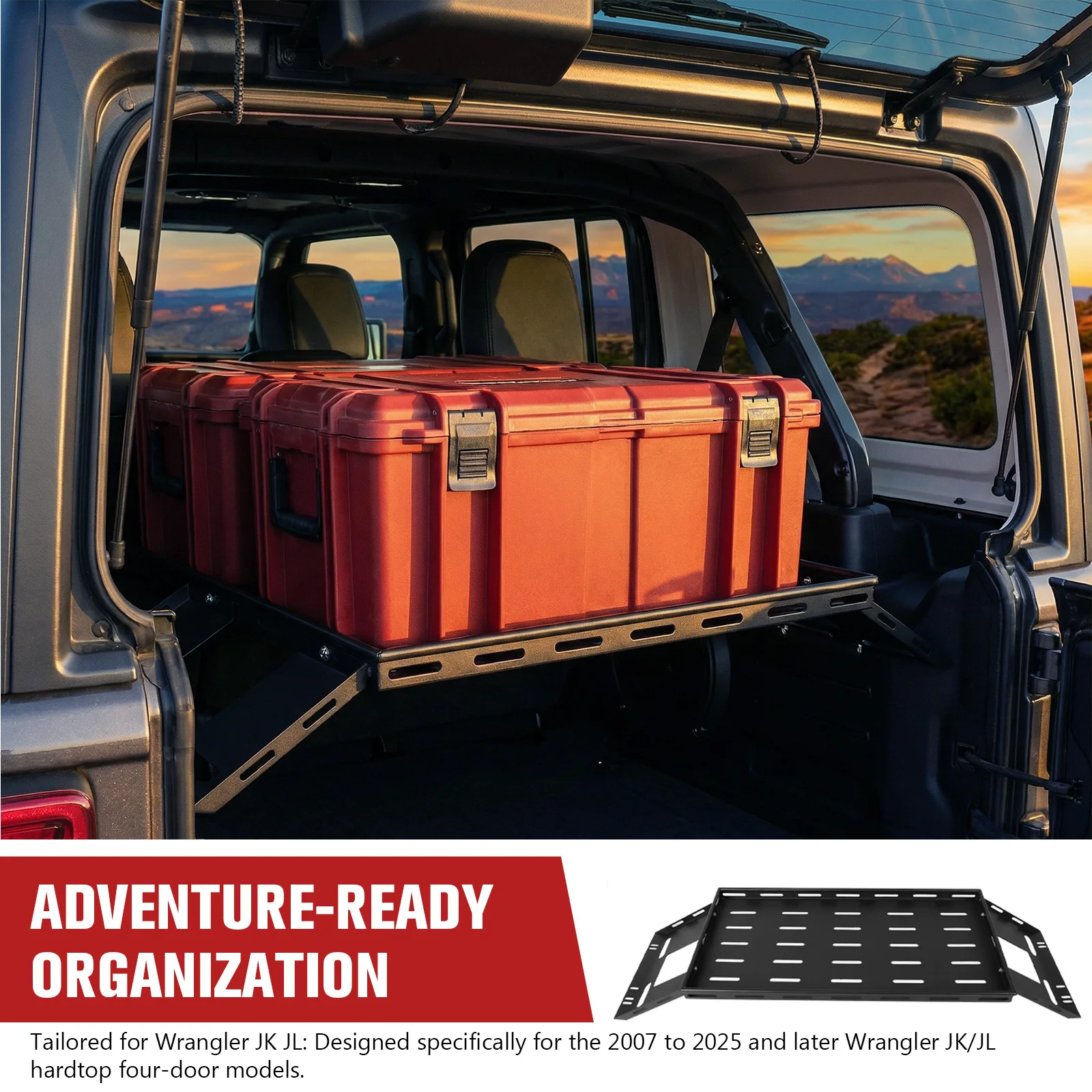 

Багажник на крышу для Jeep Wrangler JK/JL 2007-2025, износостойкий, задний, металлический, с защитой от ржавчины, для хранения грузов, аксессуар для автомобиля