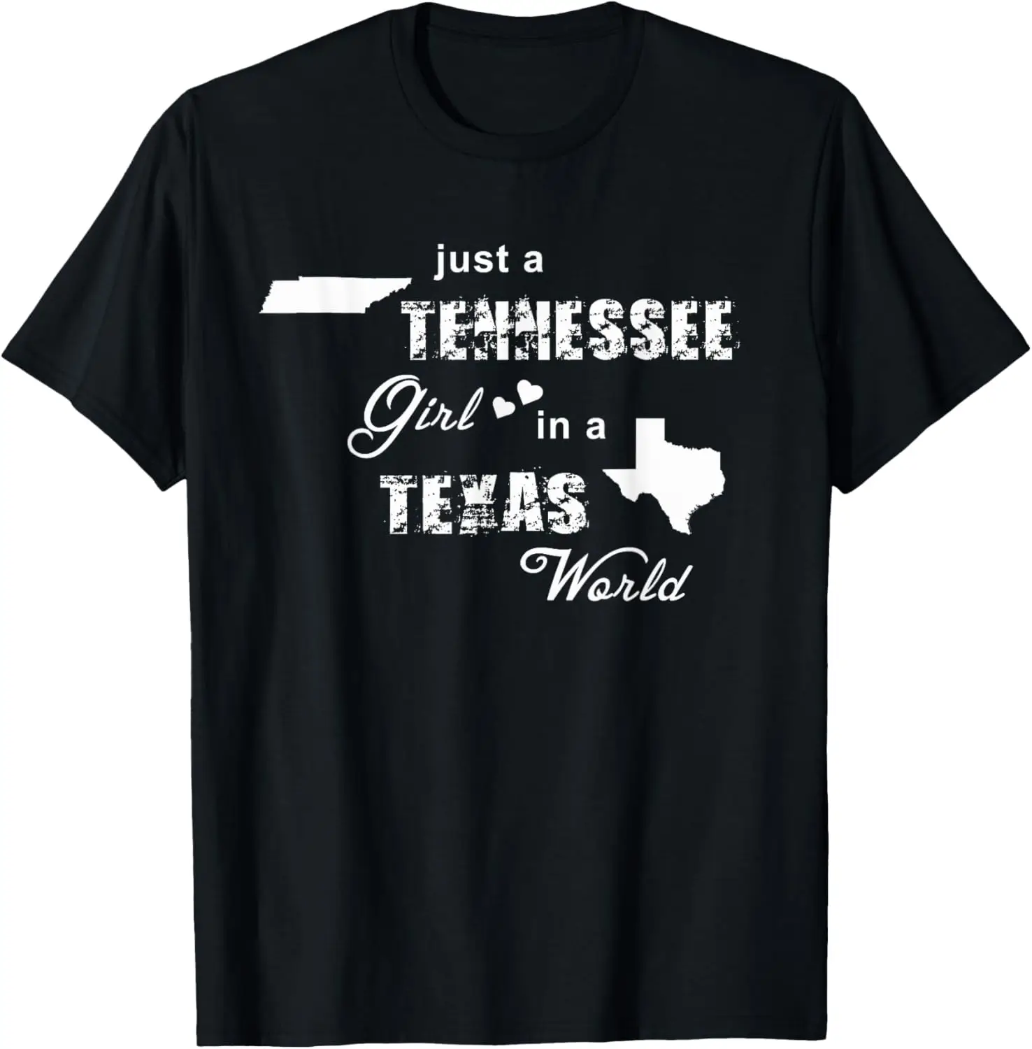 

Just a Tennessee girl in a Texas world t shirt printing T-Shirt