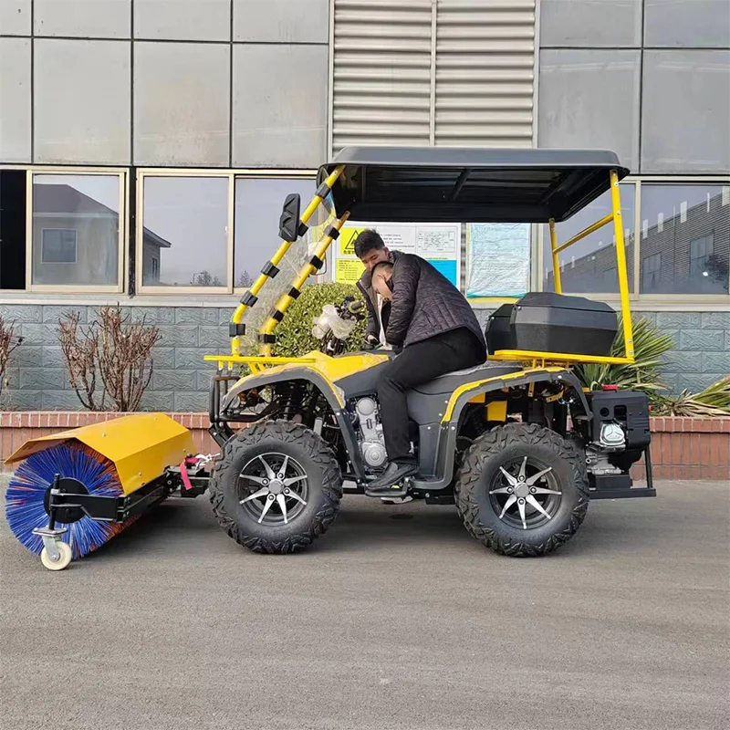 Adjustable ATV Snowplow Reinforced Steel Frame Heavy Duty Engine Core Component Winter Clearing Attachment