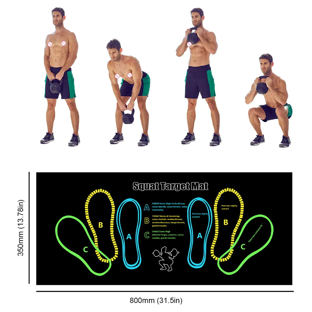 PU 스쿼트 매트 운동 무릎 매트 다기능 스트레치 매트 안티 슬립 무릎 푸시 업 패드 홈 체육관 운동을위한 3 위치