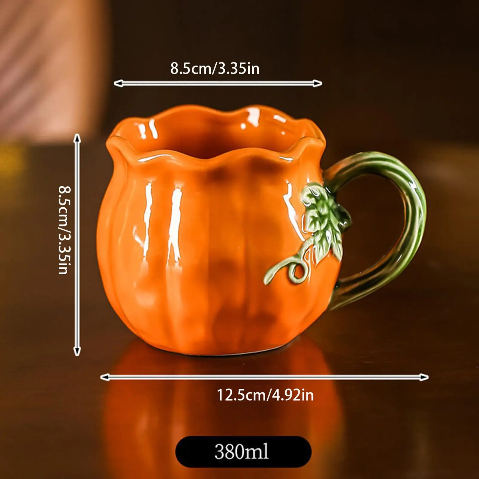 Cute Pumpkin Cup Realistic Pumpkin Mugs Porcelain Tableware Drinking Utensils Coffee Cups Mugs Coffee Cups Afternoon Tea - view 6