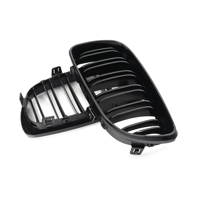 Car Front Grills Kidney For BMW 1 SERIES E81 E82 E87 E88 5DR 3DR Glossy Black Kidney Grilles Dual Slat 2007-2013