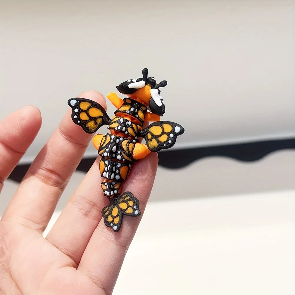 نموذج اليعسوب والبيض اللطيف والرائع مطبوع ثلاثي الأبعاد لتزيين سطح المكتب البلاستيكي، هدية العيد لعيد الميلاد والهالوين