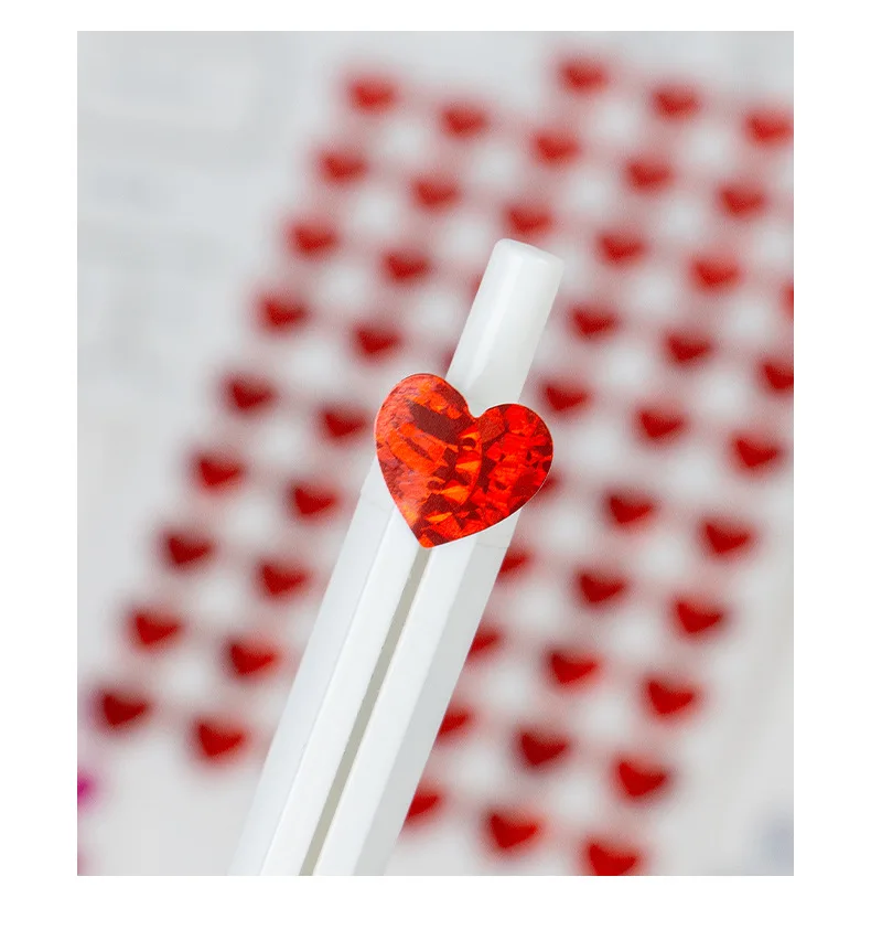 

10 Sheets Valentine's Day Small Heart Stickers Glitter Sparkly Self Adhesive Love Sticker Students Reward