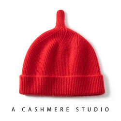 ZYCZCXX Korean Fashion Cashmere Hats Girls Boys Solid Color Outdoor Warm Caps Kids Cashmere Beanies Children Hat Bonnet