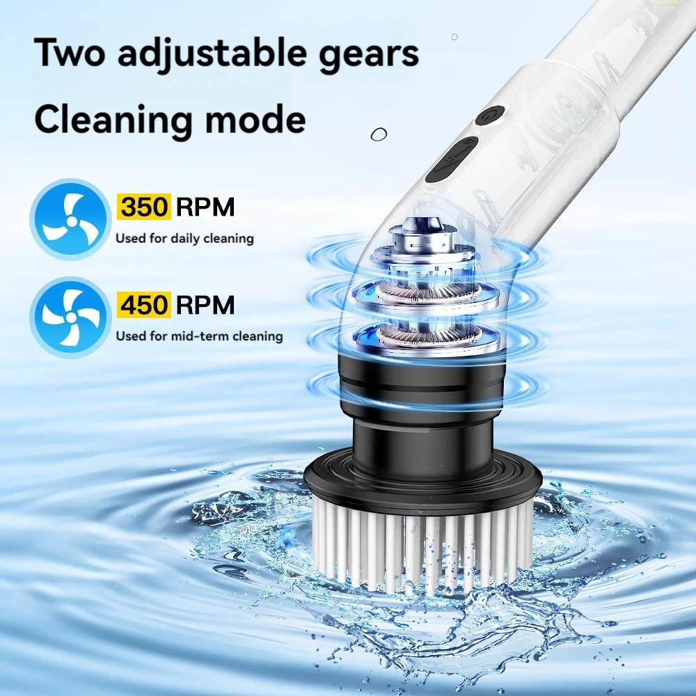 9-in-1 Electric Cleaning Brush Wireless Telescopic Handheld Kitchen Floor Bathroom Cleaning Toilet Brush Home Appliances