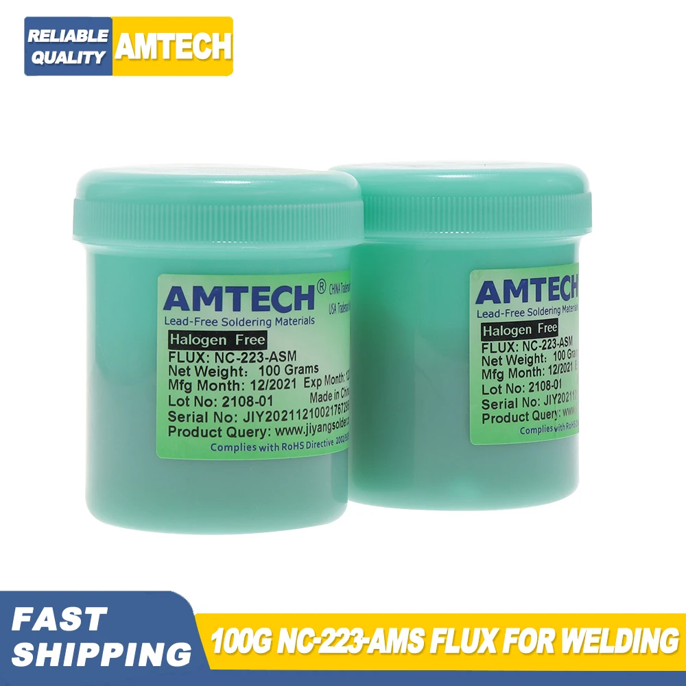 AMTECH-NC-223-ASM Tin Solder With Flux 100g 223 Flux Solder Paste for Soldering Bga Rework Station Welding Tools Flux Paste