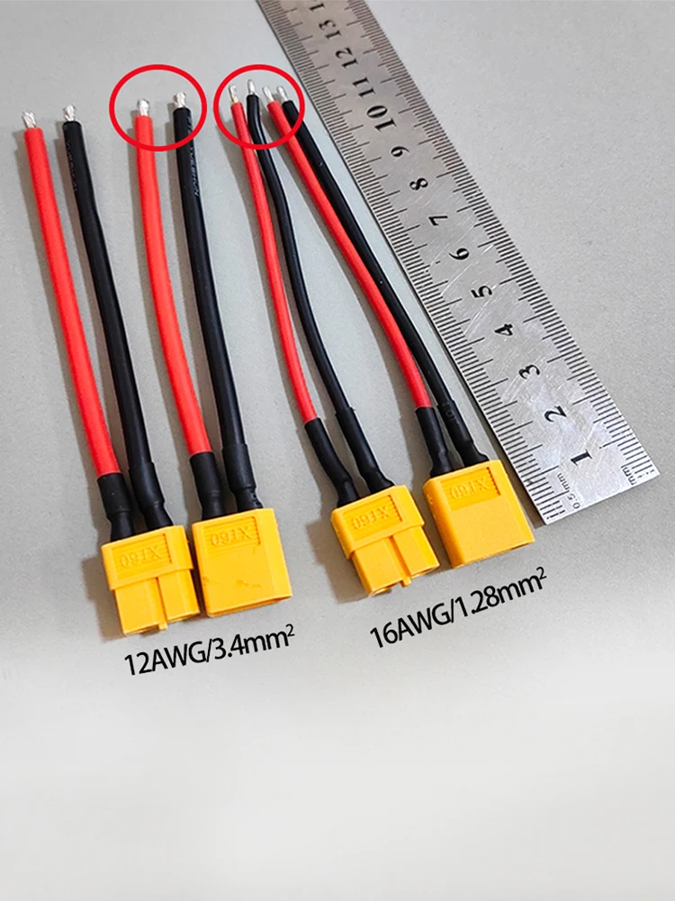 1 Stück XT60 Stecker-Buchse-Verbinder mit 10/50cm 12/16AWG Kabel für RC Flugzeug Lipo Akku ESC FPV Drohne Auto Boot