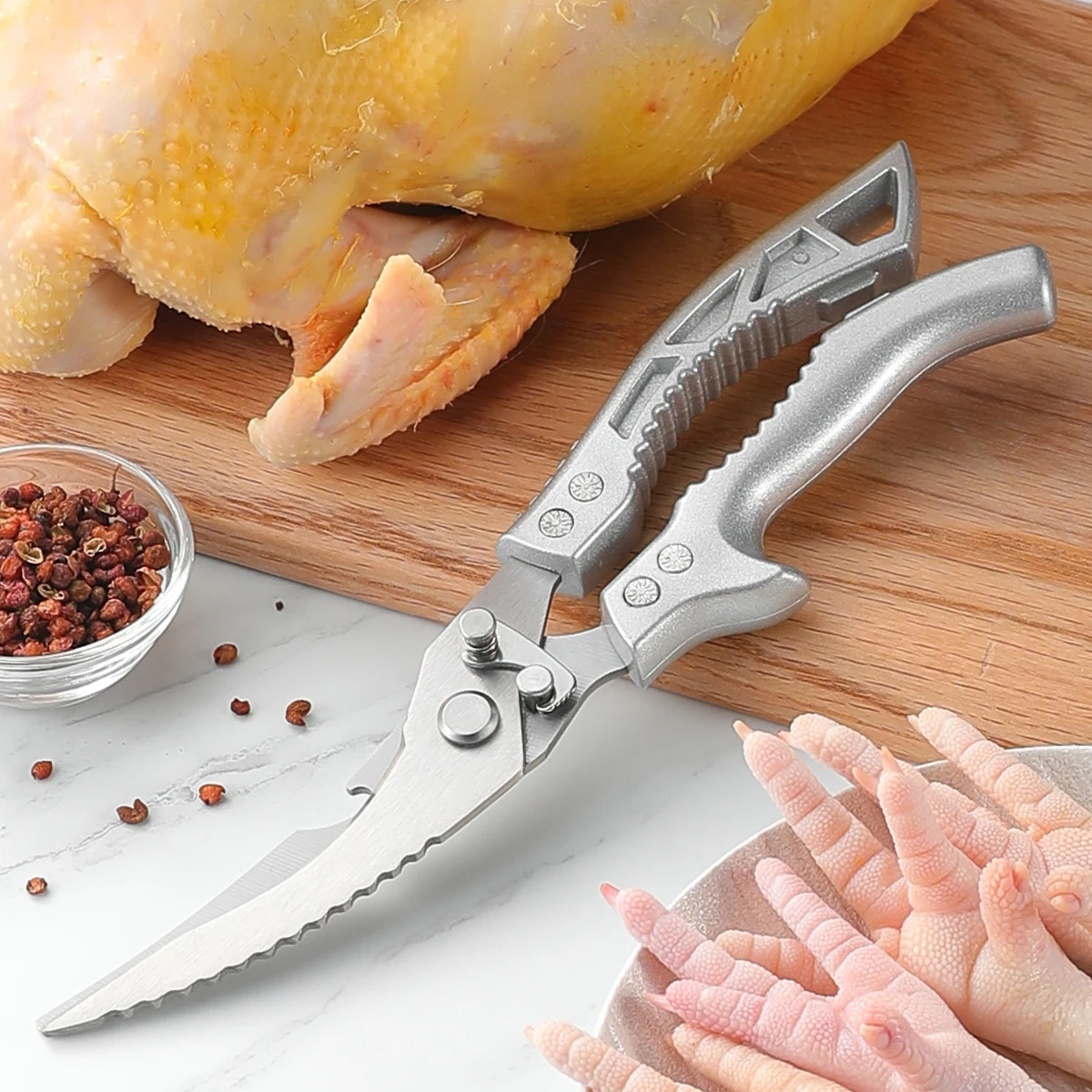 Professional Chicken Bone Kitchen Scissors Kitchen Shears Duck Fish Cutter Stainless Steel Scissors Clean Cook Scissors Knife
