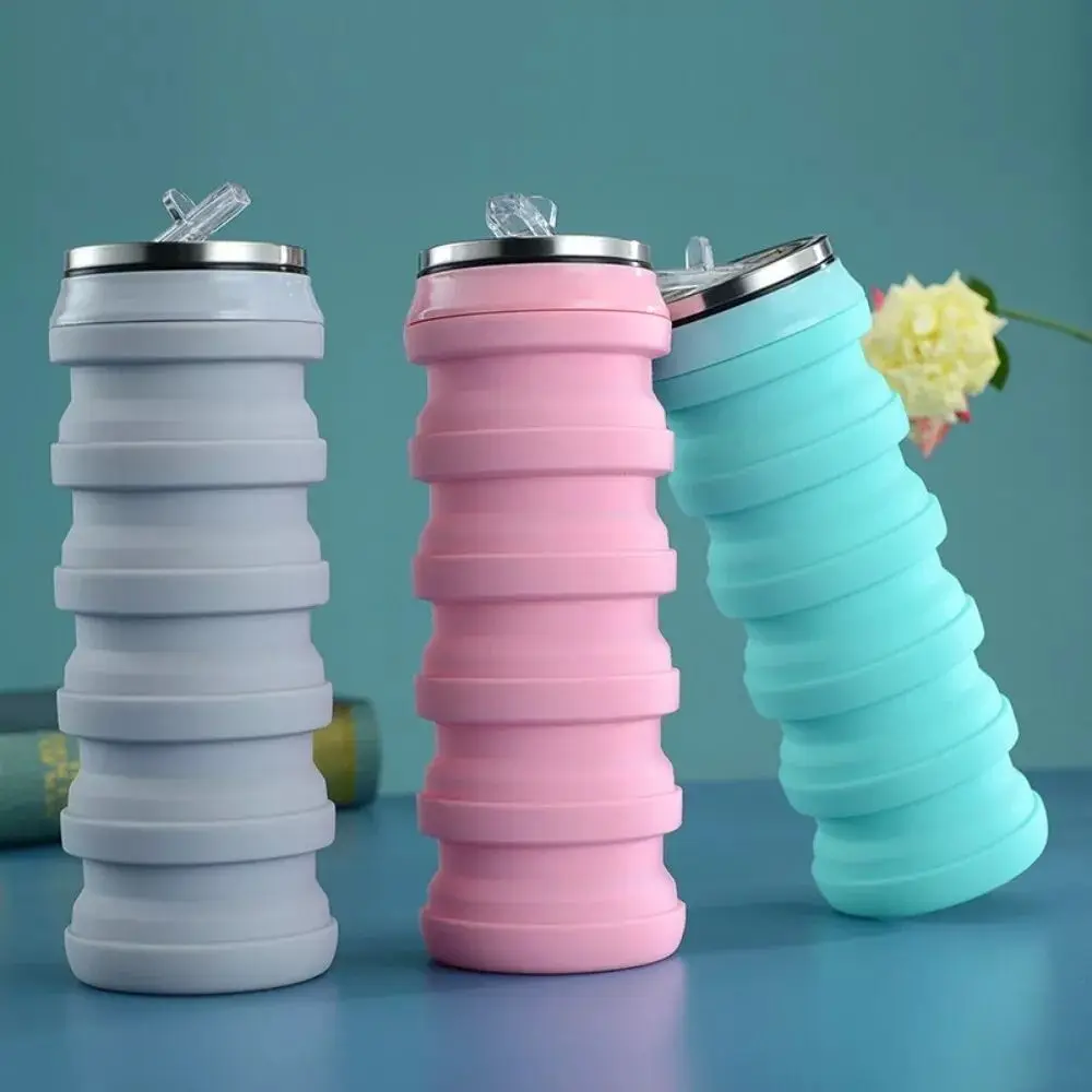 New Silicone Collapsible Water Bottle Wear-resistant Durable Folding Water Cup Creative Sports Sport Bottle