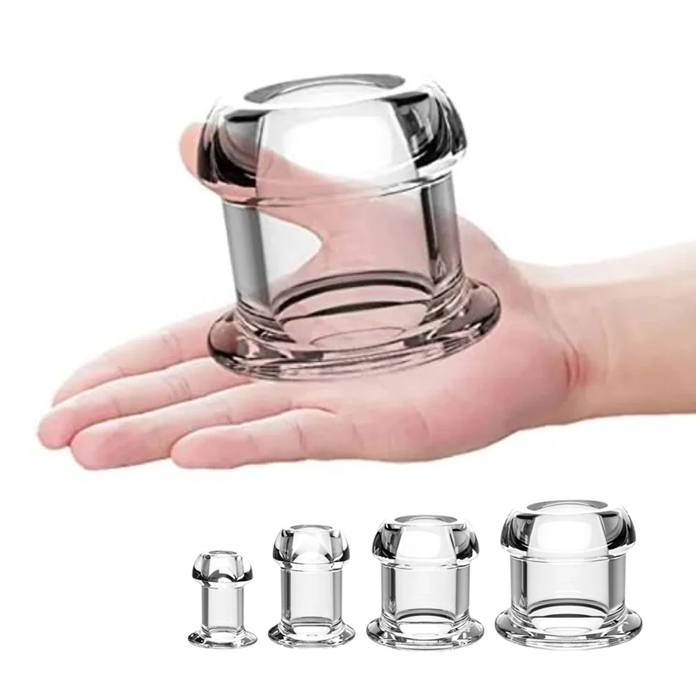 Hollow Speculum Peeking Anal Beads Butt Plug Ass Expander Tunnel Transparent Anus Dilation SM Sex Toy for Couples