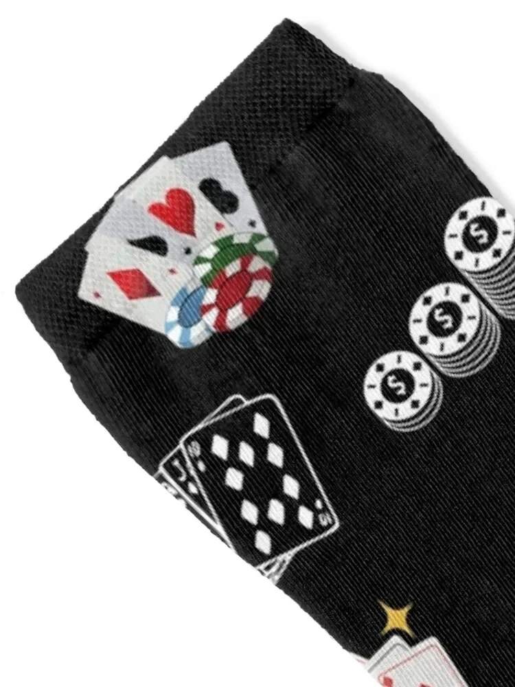 Poker, Poker Lover, Gambling, Casino, blackjack, roulette Socks basketball Thermal man winter Boy Child Socks Women's