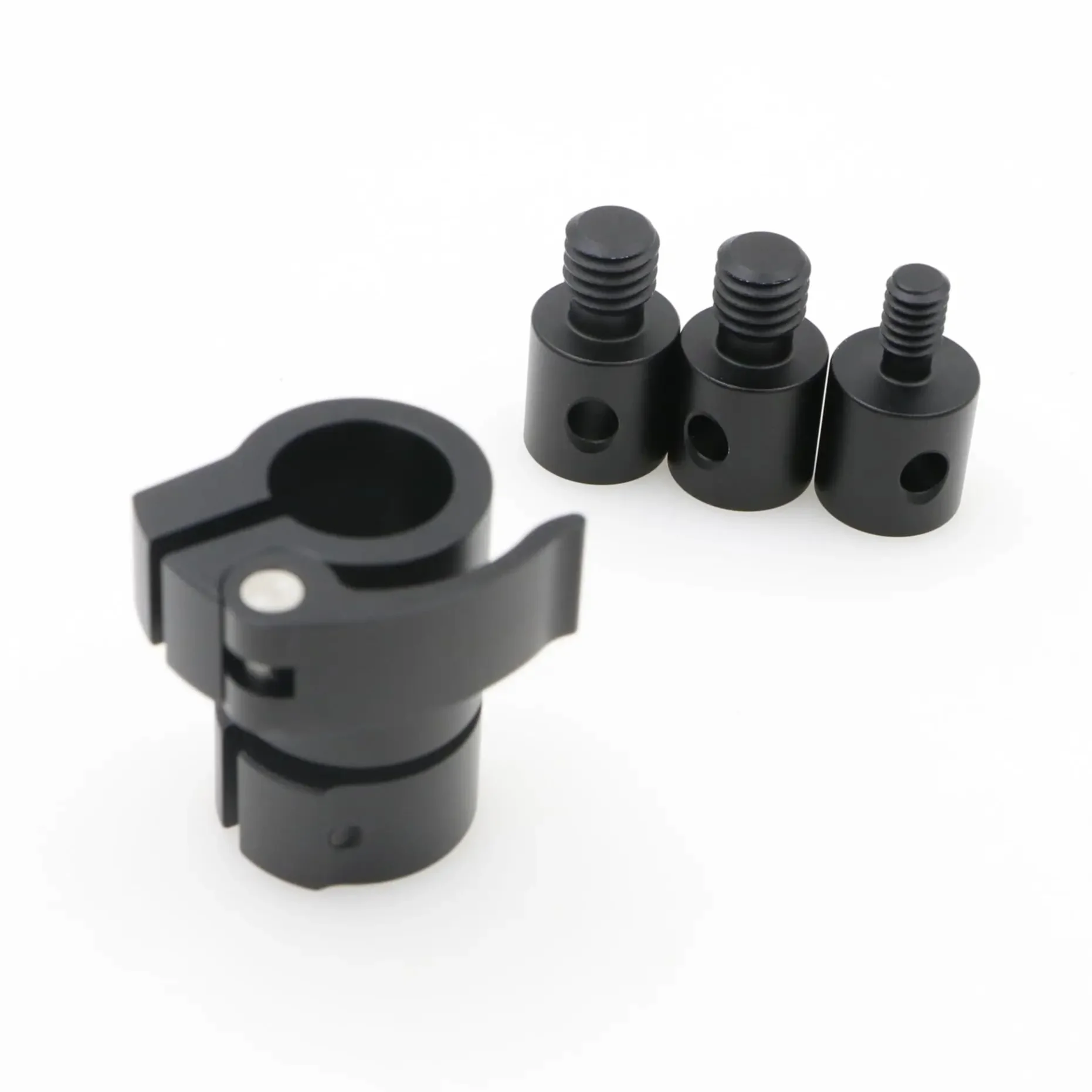 Quick Release Microphone Adapter Mic Holder Connector for Microphone Arm Handheld Boom Pole Mic Adapter with 3/8
