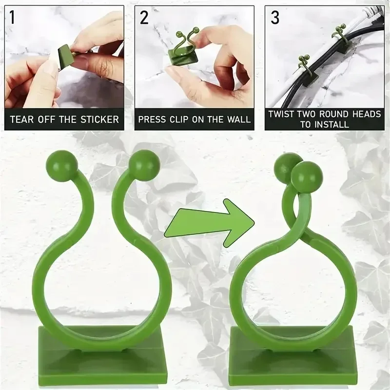 

Plant Climbing Wall Self-Adhesive Fixed Buckle Hook Fastener Tied Fixture Vine Buckle Hook Garden Plant Wall Climbing Vine Clips