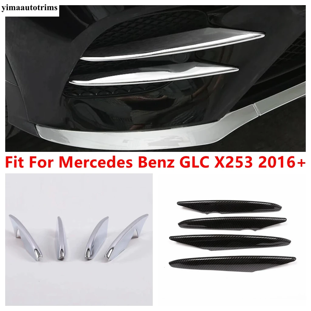 

Front Fog Lamp Light Eyelid Eyebrow Air Intake Grille Slats Strips Trim Cover Stickers Accessories For Benz GLC X253 2016 - 2018