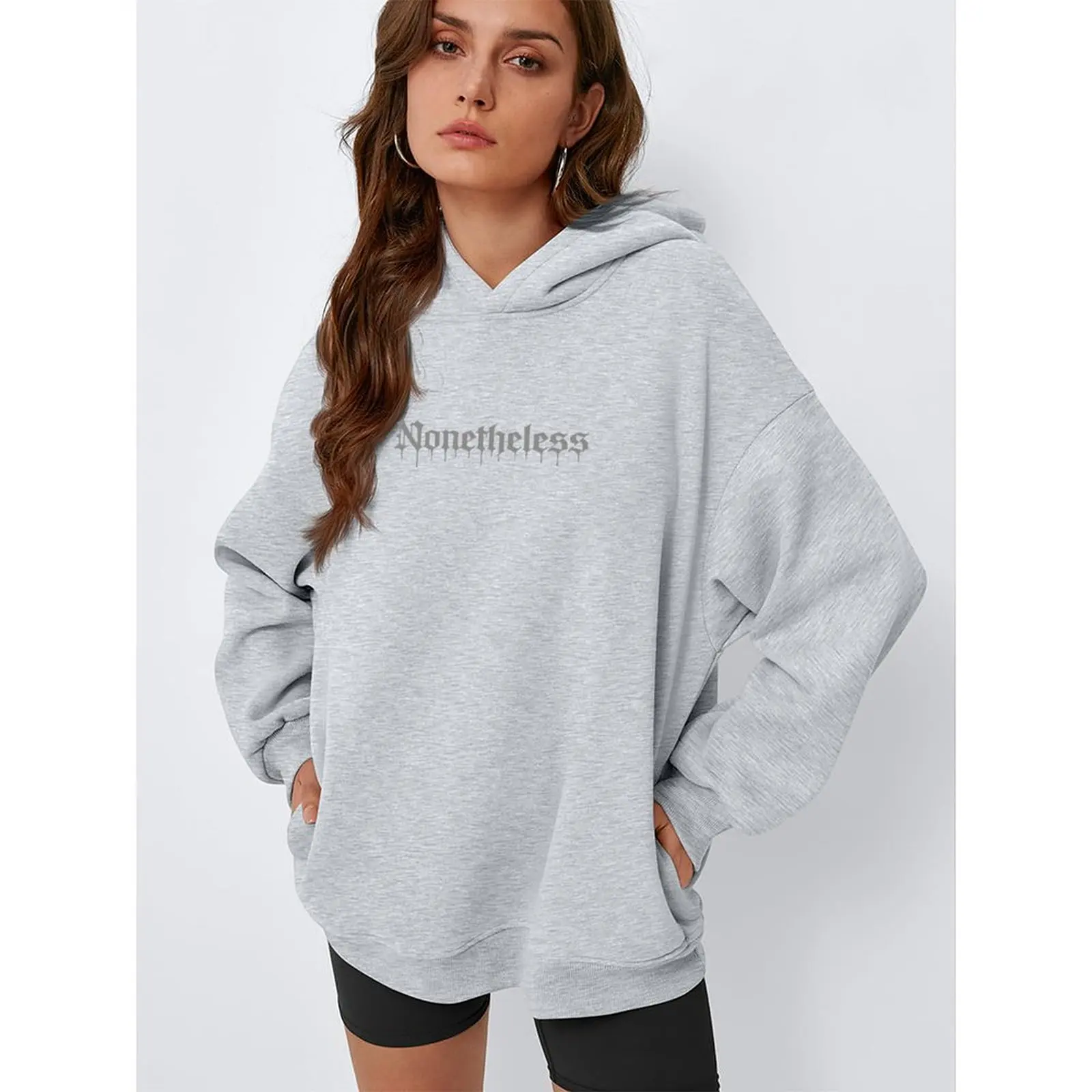 2025 بلوزات للمرأة فضفاضة هوديس الشتاء عادية عيد الميلاد مطبوعة مريحة الإناث طويلة الأكمام بلايز كنزة بمقاس كبير