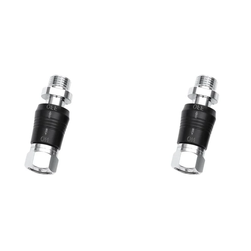 2X Scuba Diving Regulator Adaptor 9/16 Thread Connector With On Off Switch BCD Valve Medium Pressure Replacement,Style C