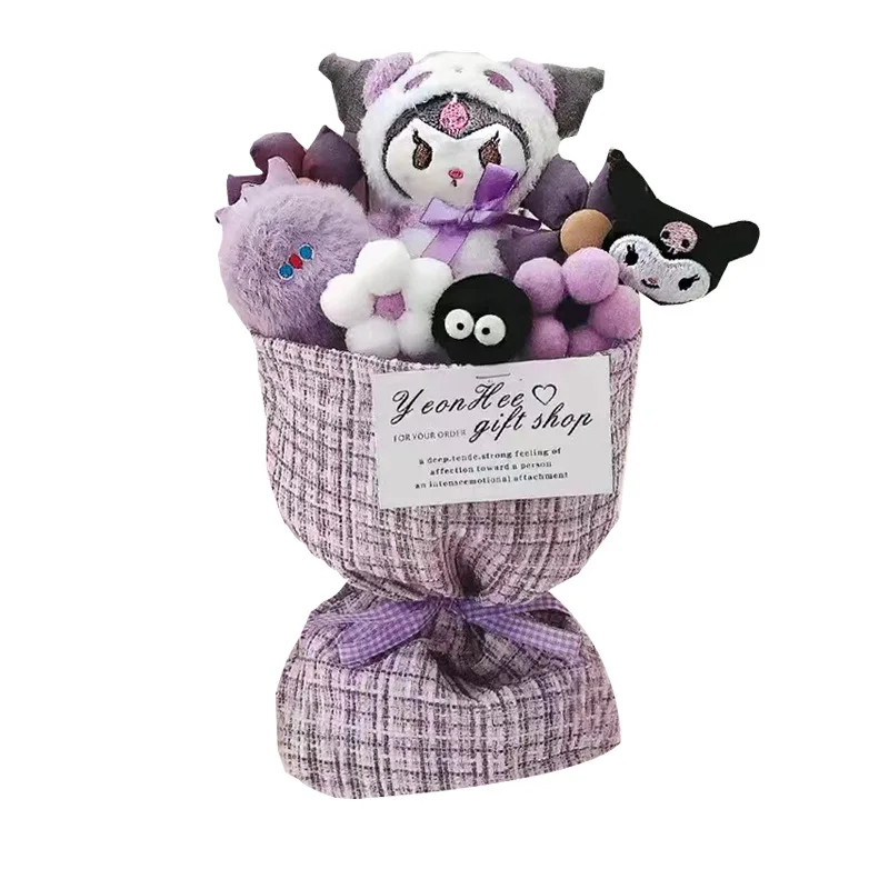 Christmas Gift Hello Kitty Doll Cartoon Bouquet Doll Eternal Flower Birthday Gift for Girlfriend Best Friend Cartoon Kuromi cute view 6