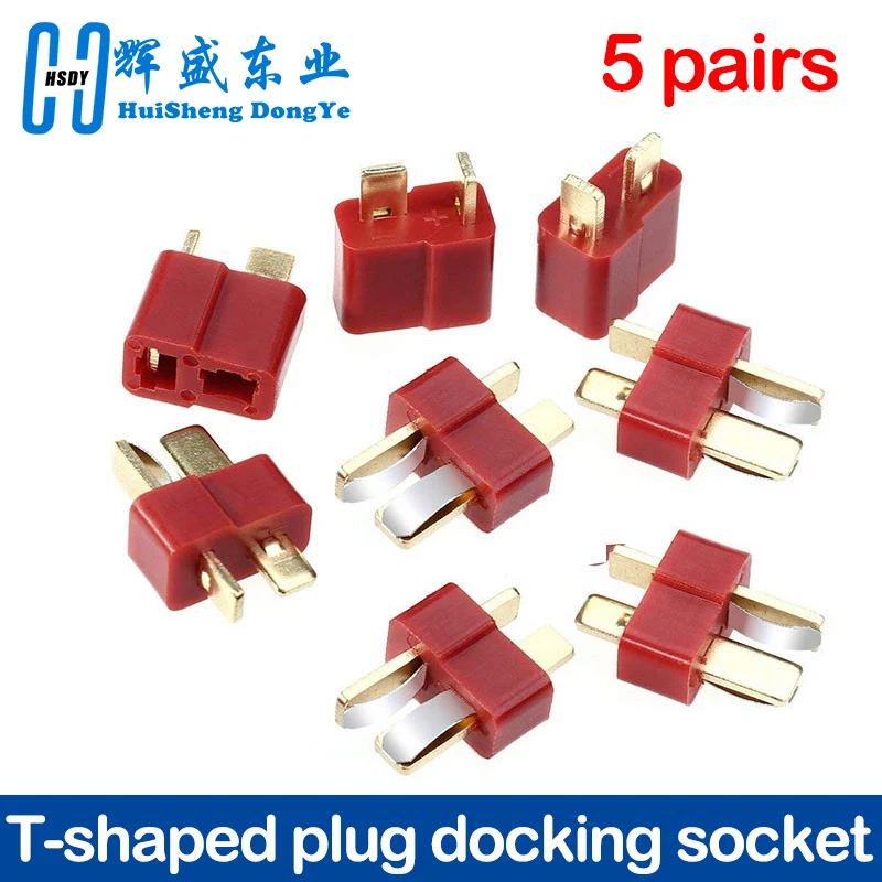 5Pairs T Plug Male & Female Deans Connectors Style For RC LiPo Battery New