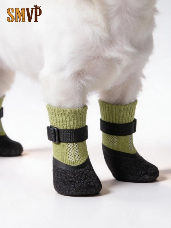 

Waterproof Dog Socks Boots Non Slip Wear Resistant Pet Shoes with Adjustable Strap Outdoor Paw Protectors Pet Outdoor Supplies