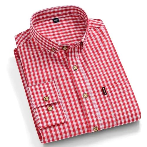 New In Shirt 100%Cotton Fashion Long Sleeve Shirts for Man Slim Fit Formal Plian Shirt Soft Casual Office Designer Plaid Clothes - Image 9