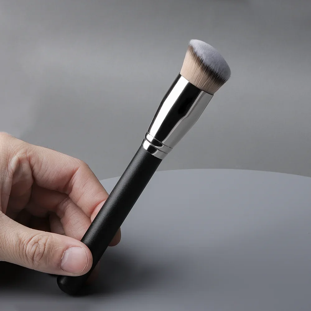 1 brocha de maquillaje corrector, corrector pequeño de cobertura completa, brocha de maquillaje redonda en ángulo, herramientas de belleza
