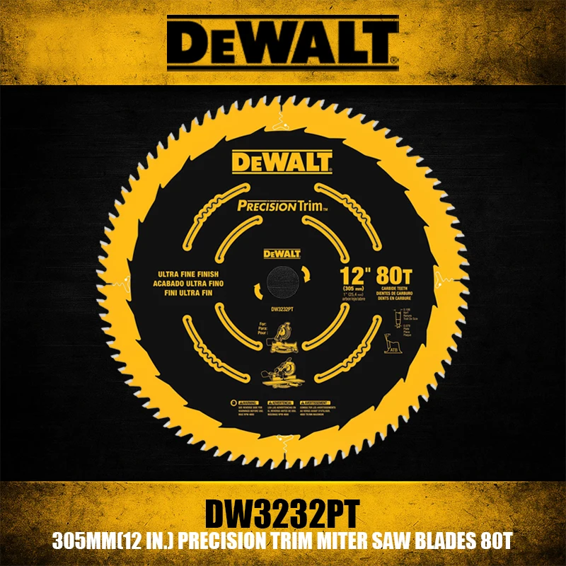 DEWALT DW3216PT DW3232PT DW7296PT 305MM(12 in.) Precision Trim Miter Saw Blades Power Tool Accessories