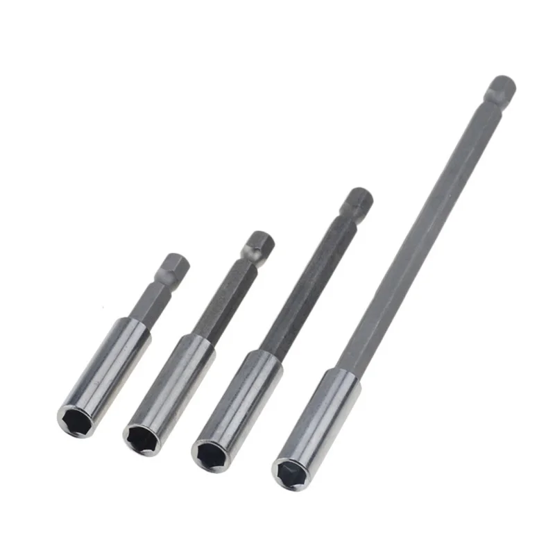 Hexagonal Handle Extended Connecting Rod Magnetic Screw Bit Extension Rod Long Handle Screwdriver Tip Holder Non-slip Hand Tools