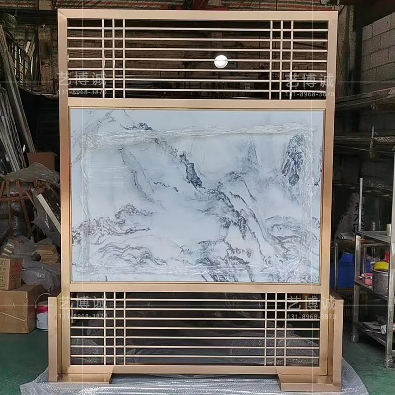 Customized Metal Screen Partition Living Room, Internet Celebrity Style Entrance, Home Decor Black Hollow S