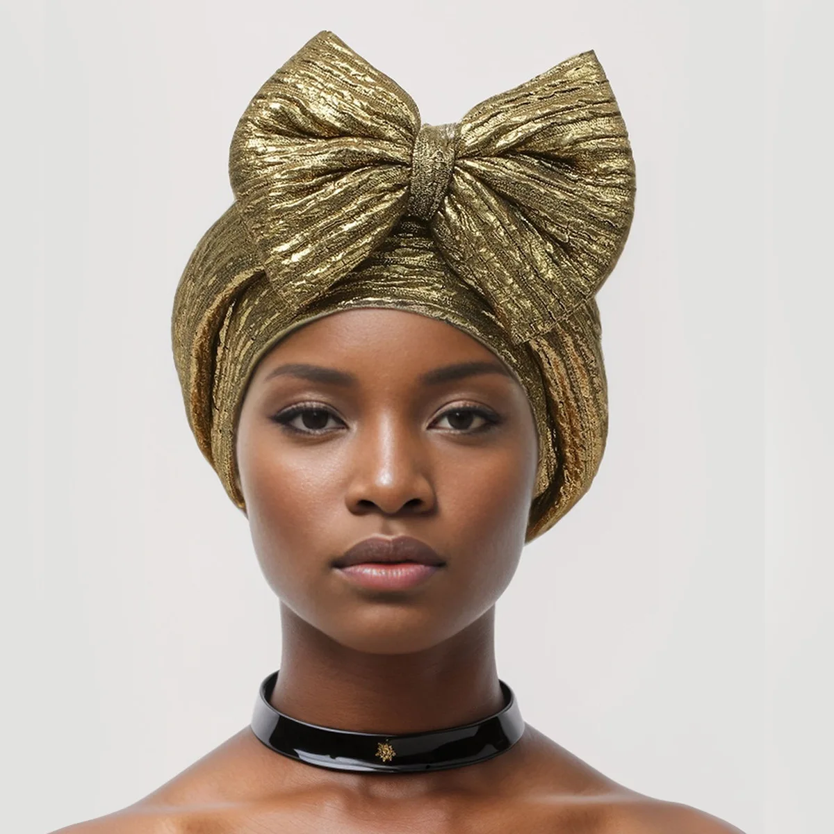 

Big Bowknot Women's Turban Cap African Head Wraps Ready Gele Headtie Lady Headscarf Bonnet Female Headwear Hat Turbante Mejur