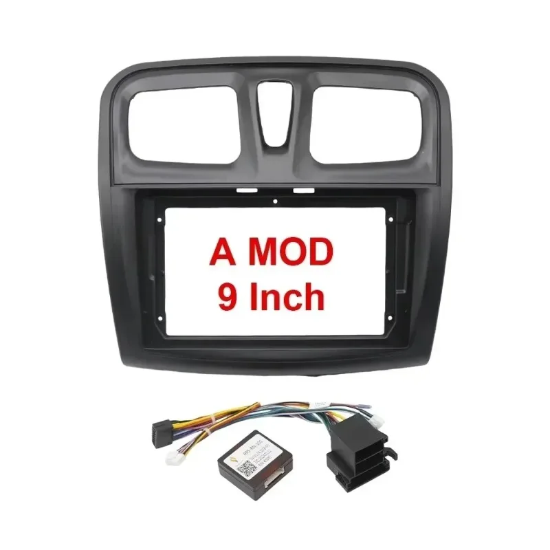 For Renault Logan Sandero Duster Symbol 2012-2020 9/10 Inch Car Frame Fascia Adapter Android Radio Dash Fitting Panel Kit