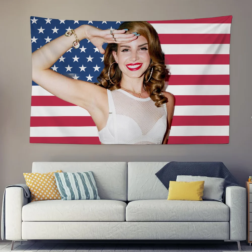 L-Lana Del Rey المغني نسيج الديكور غرفة نوم عنبر خلفية القماش عطلة المنزل حفلة غرفة المعيشة نادي القماش