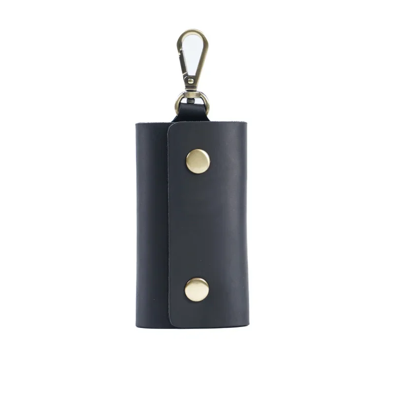 Genuine Leather Key Holder - Men's Organizer Pouch with Card Slot, Housekeeper Key Case & Wallet (Gift Ready)