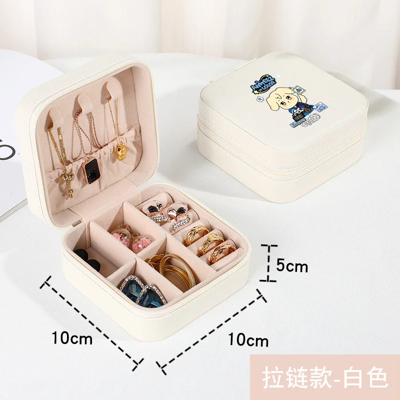 ATEEZ Female Jewelry Box Mini Jewelry Storage Box K-pop Man Groups Print Trinket Case  Cute Jewelrys Organizer Birthday Gift New - view 2