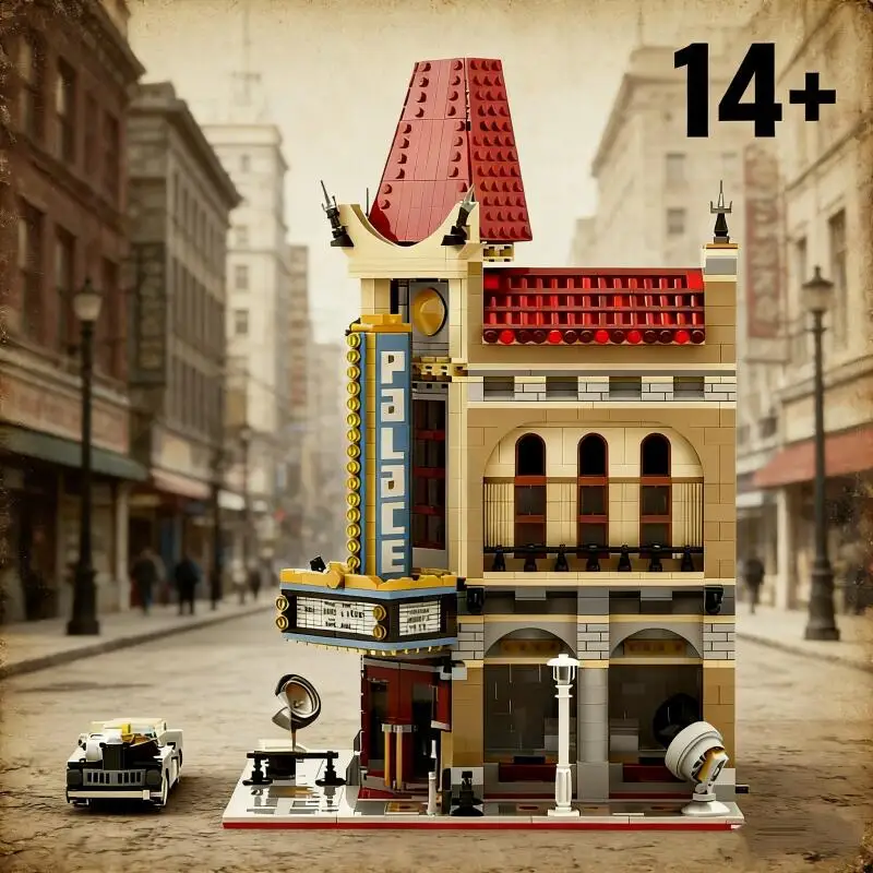 2026 2196 pièces Jouet populaire Bâtiments modulaires Ville Rue Palais Cinéma 10232 Modèle de construction Puzzle Jouets pour enfants Cadeaux de Noël