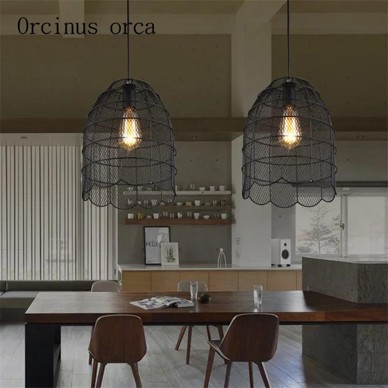 Nordic retro industrial wind cage iron Chandelier cafe bar restaurant network chandelier free shipping