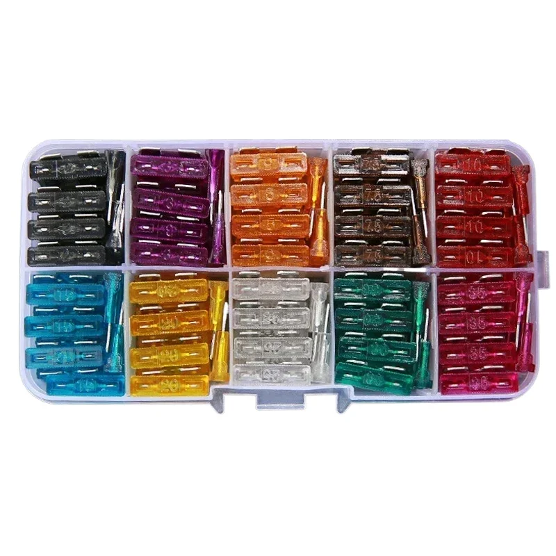 Variedade De Fusível De Carro Conjunto com Box Clip, Auto, Caminhão, 2-35A, Tamanho Médio, Tipo De