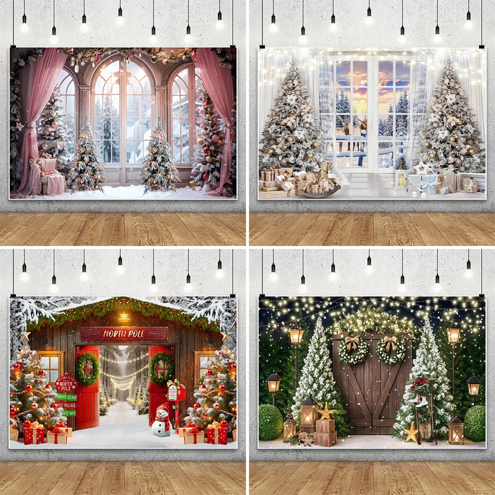 خلفية تصوير عيد الميلاد للأطفال ، ستارة النافذة ، الموقد ، الشتاء ، ليلة الثلج ، شجرة عيد الميلاد ، ديكور صورة الأسرة ، خلفية الصورة