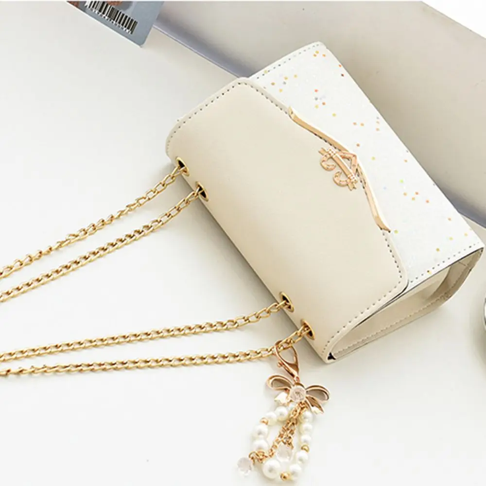 1PC Sequin fashion single shoulder bag versatile messenger bag mobile phone bag Korean messenger bag