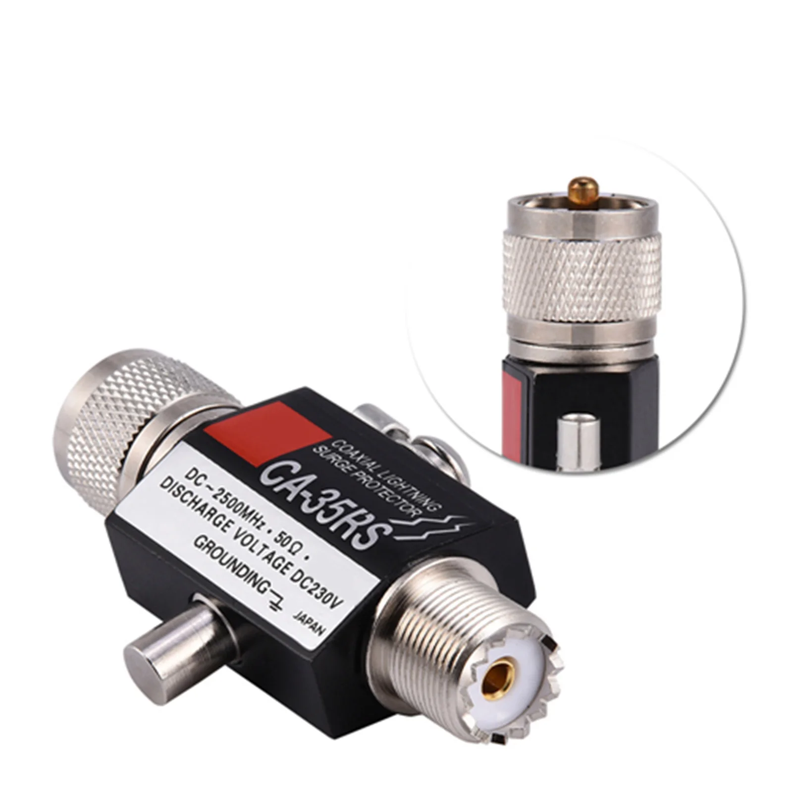 CA-35RS pararrayos Coaxial Protector contra sobretensiones macho a hembra conector UHF 0-2500MHz pararrayos de antena