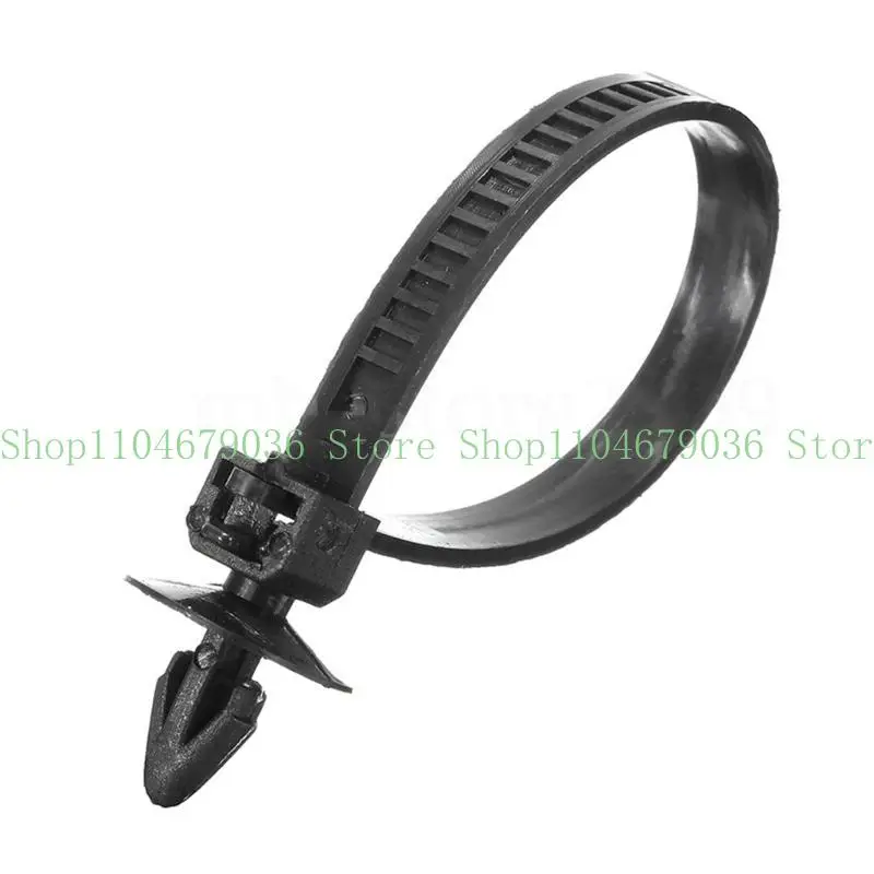 652F 100pcs Self-locking Cable Tie Car Chassis Bundling Wire Harness Fastener Clips Nylon ZipsTie Push Mounting Auto Fastener