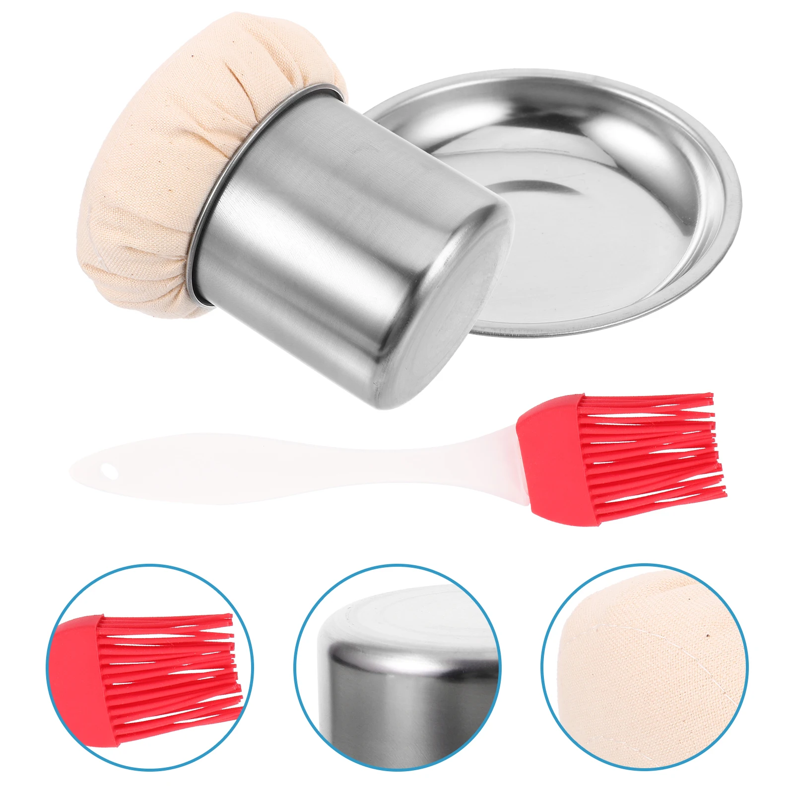

1 set Stainless Steel Oil Brush for Pancake Basting Multifunctional Cooking Tool Grill Accessories Kitchen Oil Spreader