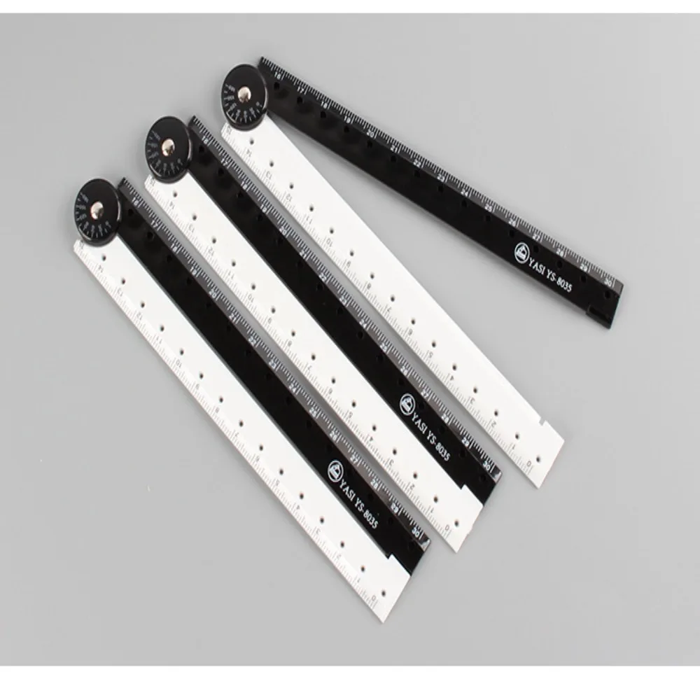 Plastic Folding Ruler Clear Scale Non-toxic Stationery School Supplies Foldable Elementary School Stationery Ruler Student