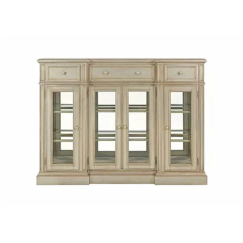 American countryside, solid wood foyer, entrance cabinet, French living room, modern light luxury dining side cabinet