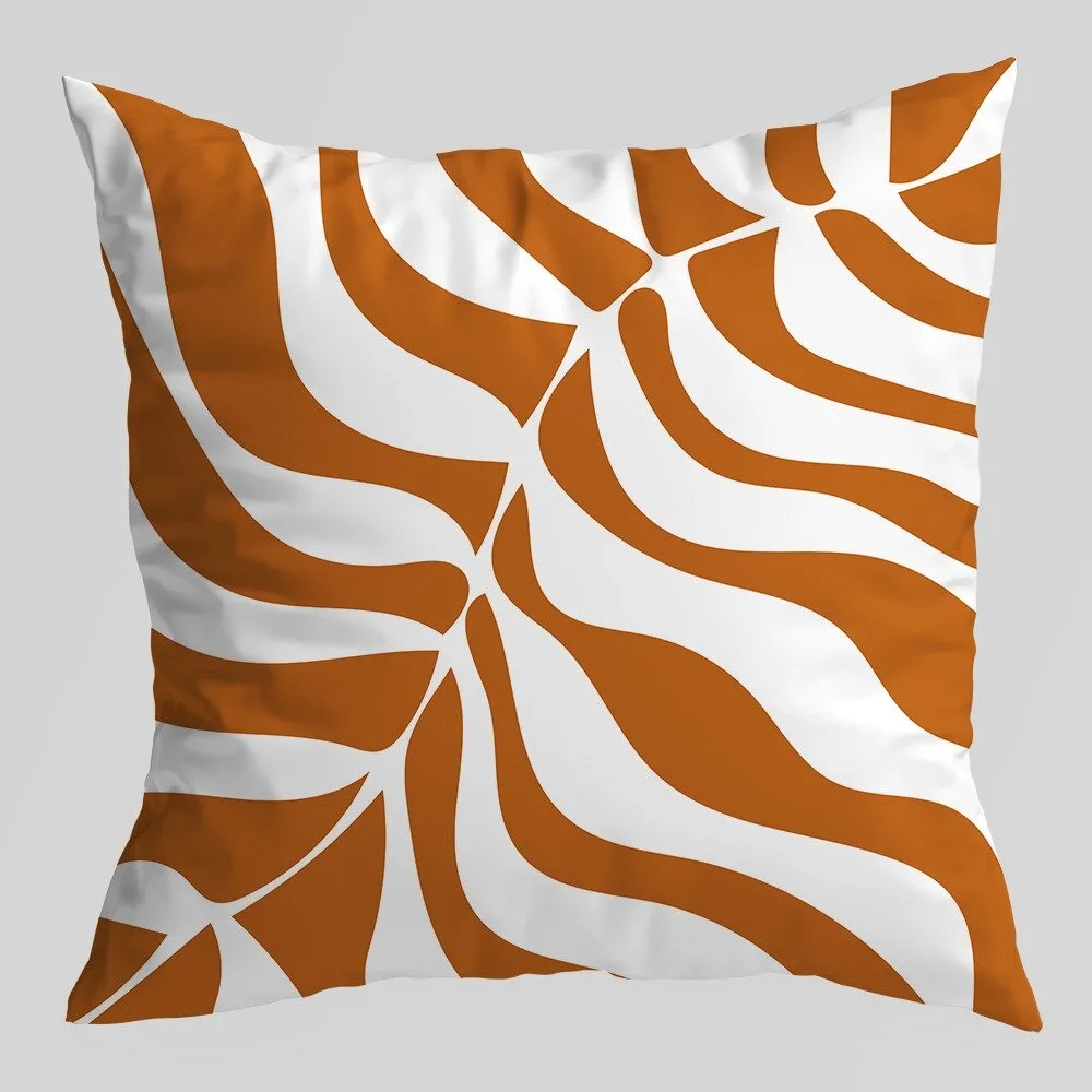 CIFBUY European Orange Geometric Short Plush Cushion Cover 45x45cm Luxury Decorative Throw Pillow Case for Home Car Living Room