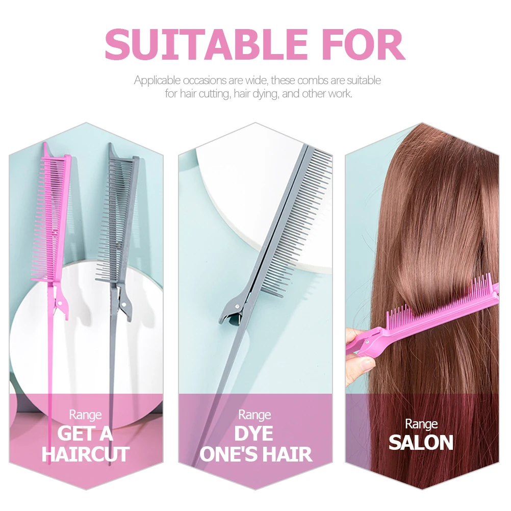 

3pcs Rat Tail Fine Tooth Hair Styling Comb Professional Parting Combs For Salon Sectioning Dyeing Teasing Combs Stylists Must